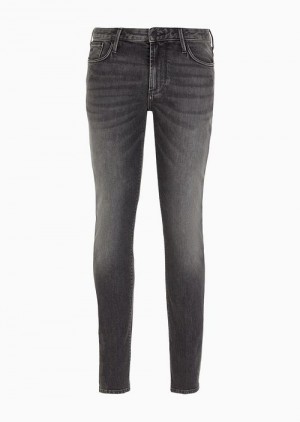 Emporio Armani J06 Slim-fit Vintage-effect Denim Jeans Bej Rengi | EA-SN57961