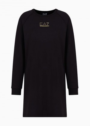Emporio Armani Viscose-blend Evolution Elbise Gri | EA7-SN59510